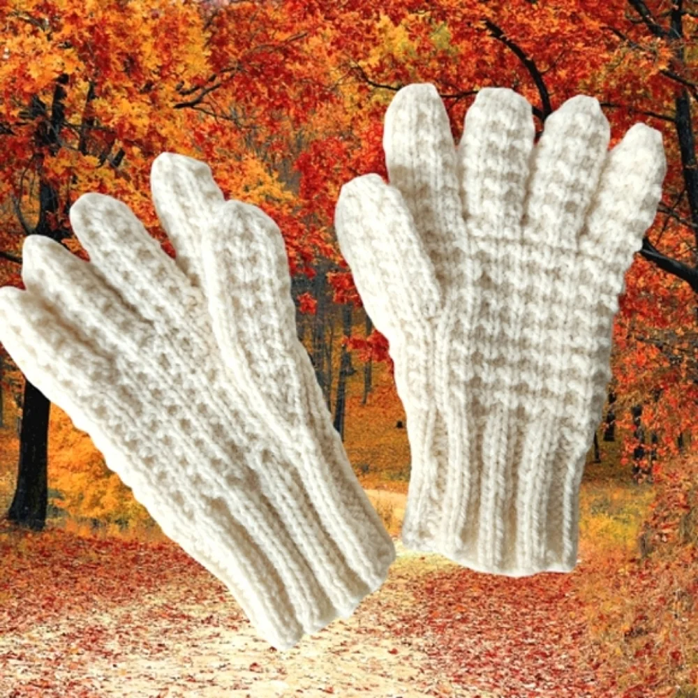 Irish Hand Knit gloves OS